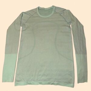 lululemon athletica Mint Green Long Sleeve Tee